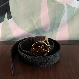 Michael Kors Reversible Gold Buckle Logo Belt